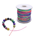 Rainbow 1mm nylon bungee elastic cord for jewelry bracelet making